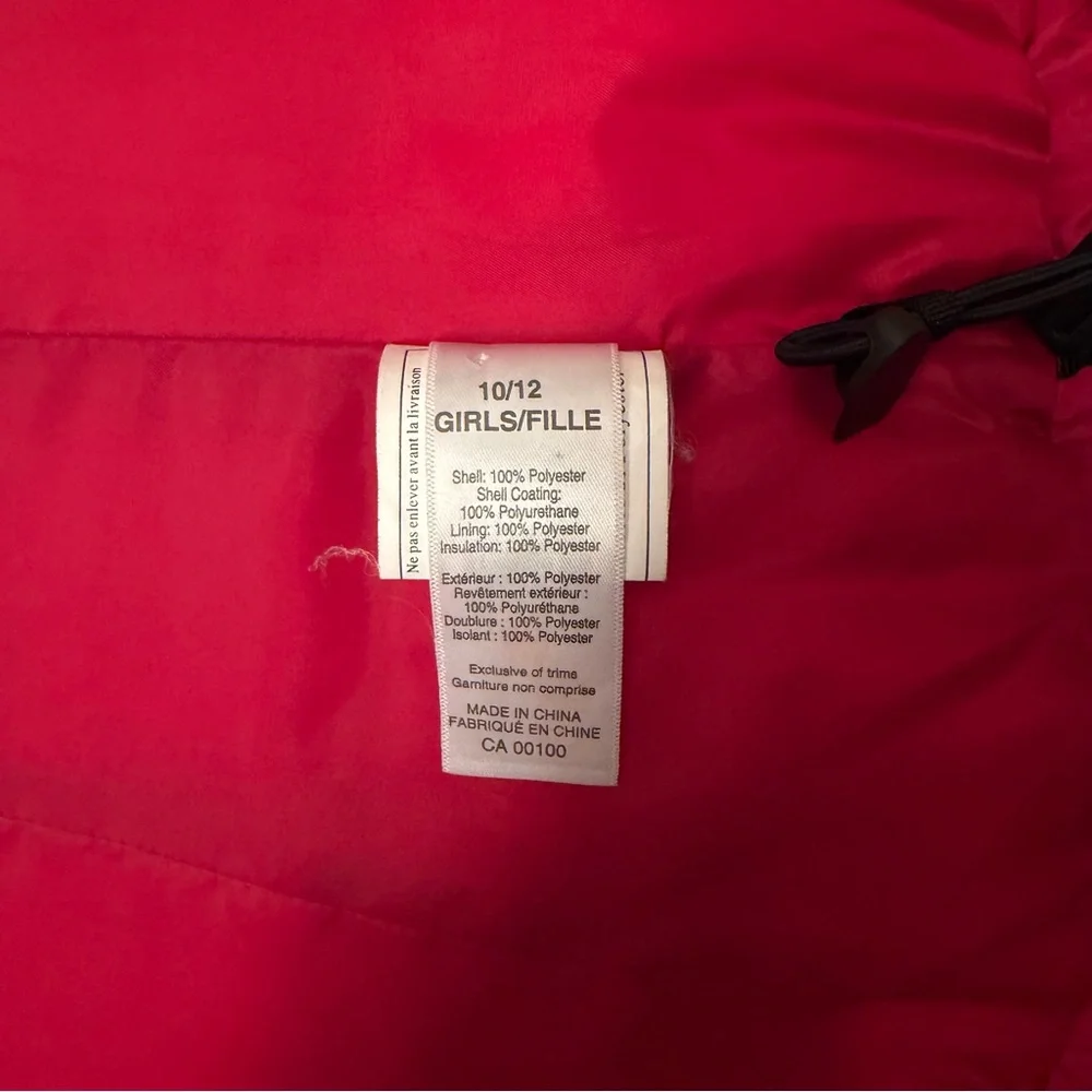 HBC Hudson's Bay Co. Girls' 10 - 12‎ Red TEAM CANADA Olympics Puffer Vest